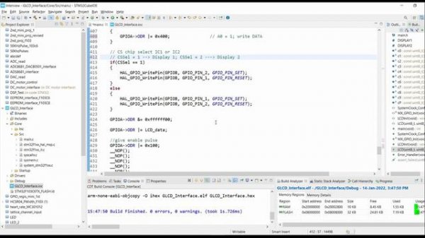 GLCD interface with stm32 | KS0108 Graphic LCD interface | STM32 programming | Simulation | Project