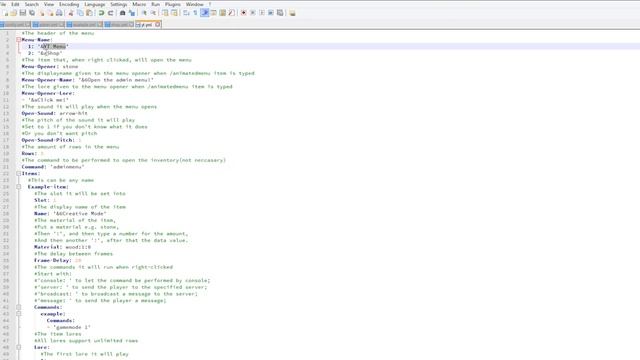 Minecraft Plugin Tutorial - Animated Menu