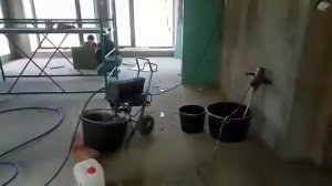 HYVST EPT 450 нанесение шпаклевки безвоздушны краскопультом