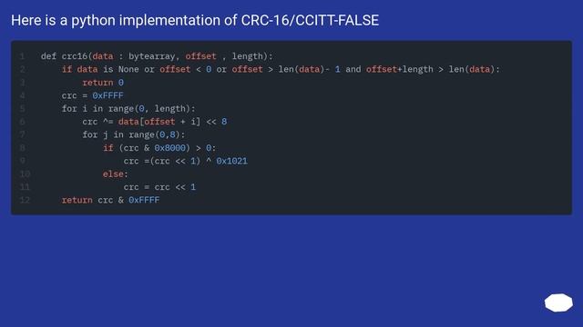 Calculating CRC16 in Python смотреть онлайн
