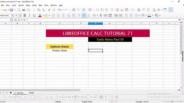 LibreOffice calc tutorial 71 || Protect Sheet || tools menu part 5 || in hindi || by dev | टेक दे смотреть онлайн
