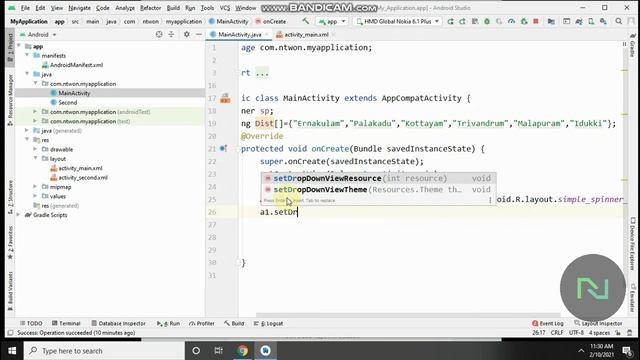 Spinner In Android смотреть онлайн