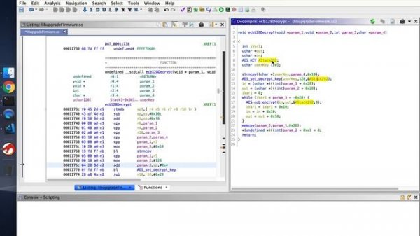 Reverse engineering with #Ghidra: Breaking an embedded firmware encryption scheme