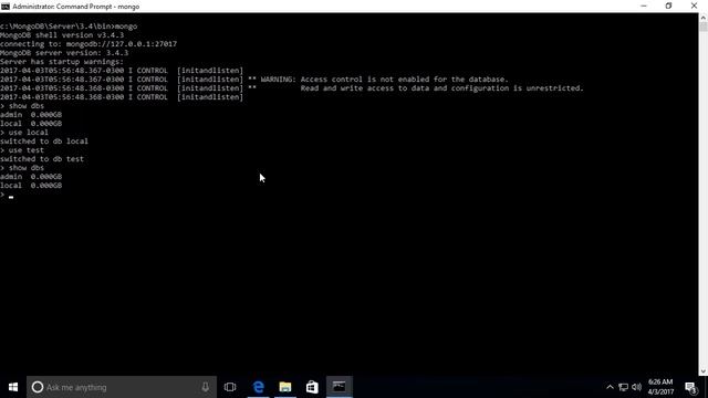 MongoDB: Using the Mongo Shell смотреть онлайн