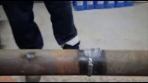 Силопласт устраняет протечку по сварному шву.