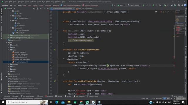 TODO/Note App - 7 | MVVM | Room DB | View Binding in Recycler View | Android Studio Kotlin смотреть онлайн