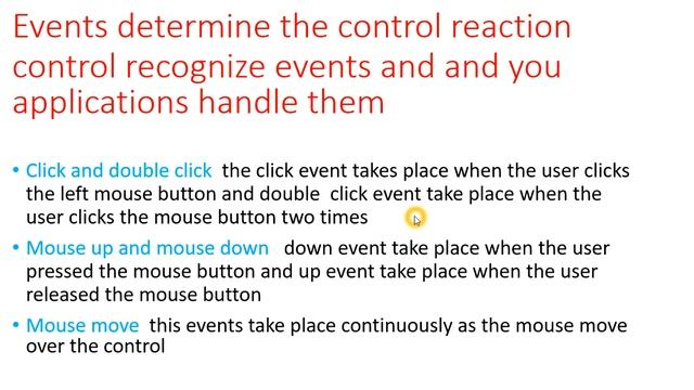 EVENTS IN VISUAL PROGRAMMING MOUSE AND KEYBOARD EVENTS смотреть онлайн