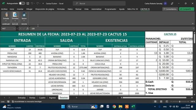 INVENTARIO CON RECETARIO VBA + SQLITE смотреть онлайн