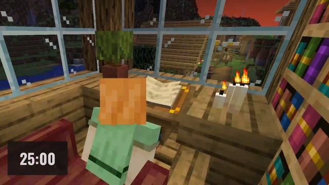 Let's Focus in Minecraft ? for 3 Hours│Rain ? & Thunder⚡│Pomodorro 25/5 │C418 Music смотреть онлайн