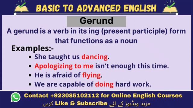 Gerund vs Infinitives in English with Examples | English Grammar | Basic to Advanced English смотреть онлайн