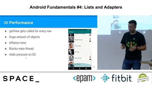 Lists & Adapters, Pavel Sliusar - Android Developer@Fitbit смотреть онлайн
