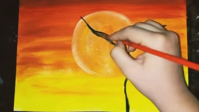 Как нарисовать красивый Закат/уроки рисования смотреть онлайн