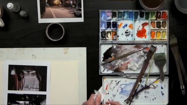 Интерьер кафе акварелью. Рисуем свет и воздух с художником Ильей Ибряевым смотреть онлайн