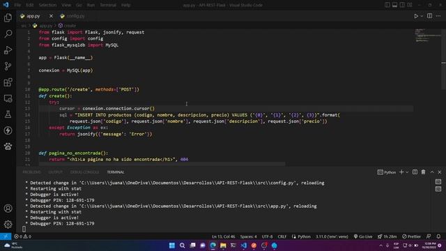API REST con Flask смотреть онлайн