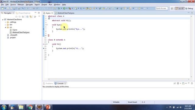 What is an abstract class? | Java abstract class (normal method) | Java Tutorial смотреть онлайн
