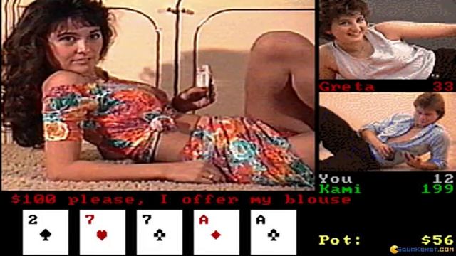 Strip Poker 3 gameplay (PC Game, 1991) смотреть онлайн