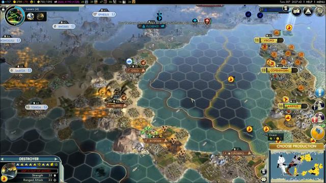 Civilization V - Episode 17, part 9 - Siam vs Spain & Denmark смотреть онлайн
