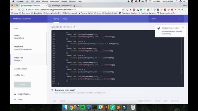 Hyperledger Composer Tutorial - Javascript API смотреть онлайн