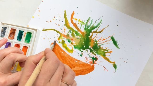 Кляксография | Рисование трубочкой | Нетрадиционная техника рисования смотреть онлайн