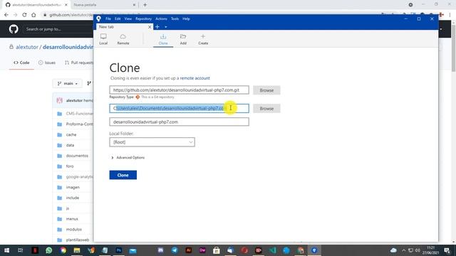 Curso Sourcetree 3. Clonar un repositorio de Github смотреть онлайн