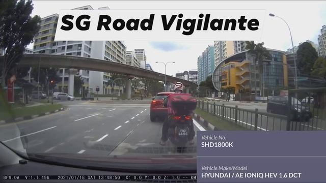 16jan2021 bukit panjang ring road #SHD1800K hyundai ioniq fail to conform to red light signal смотреть онлайн