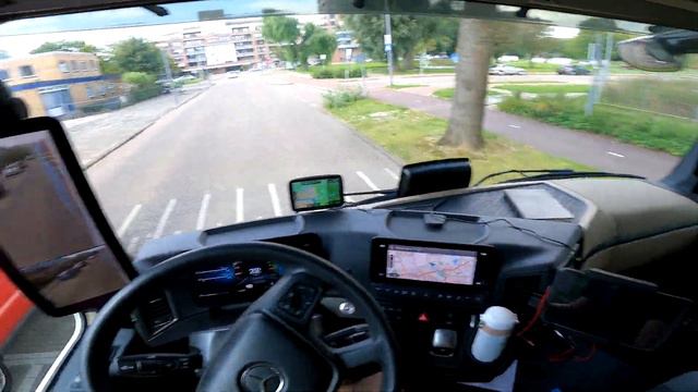 New Mercedes Actros - POV Truck Driving - Rotterdam ?? Cockpit View