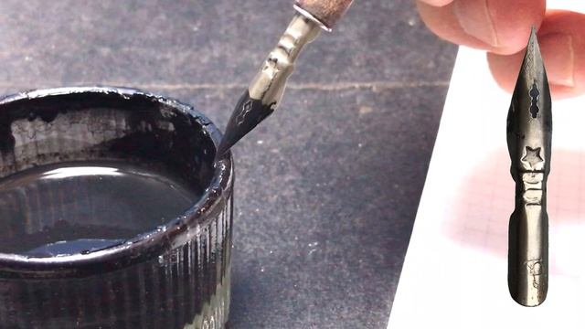 Как работает острое перо для каллиграфии. смотреть онлайн