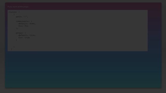 vue-router: Passing props into components, when using named views смотреть онлайн