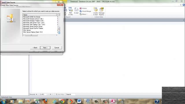 connecting SQL server to Access смотреть онлайн