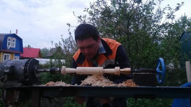 Скалка на токарном станке. смотреть онлайн