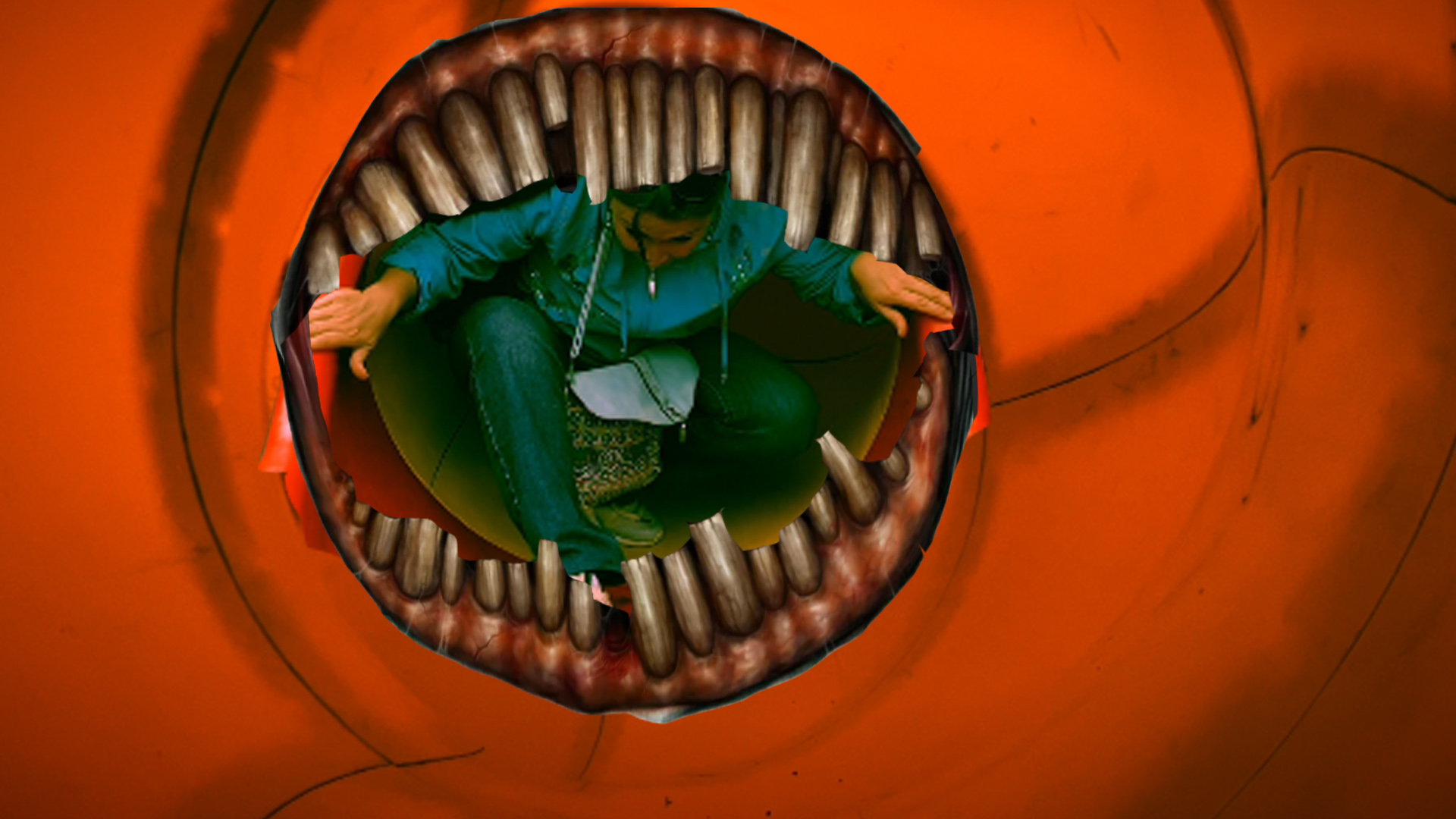 Горкапожиратель. Поспорил с горкой-пожирателем