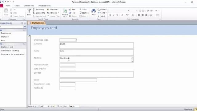Database in MS access смотреть онлайн