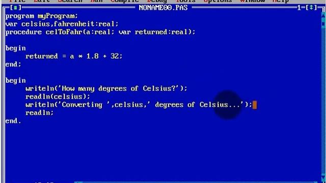 Turbo Pascal Programming #39 Procedure Temperature Degree Converter смотреть онлайн