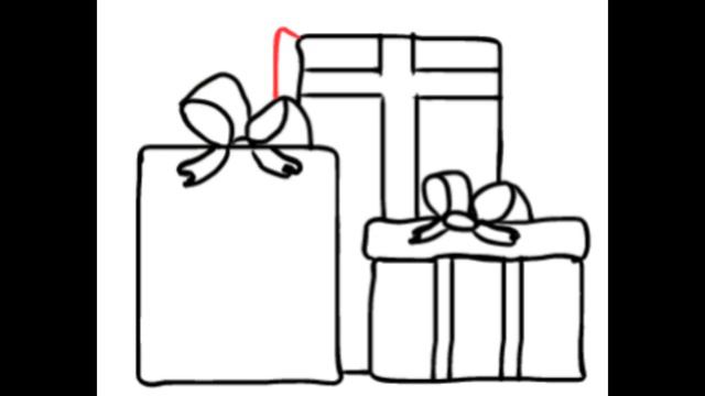 How to draw easy Christmas Present | #easystepdrawing #christmas #presents #gifts смотреть онлайн