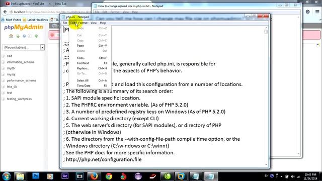 how to change max file size on phpmyadmin смотреть онлайн