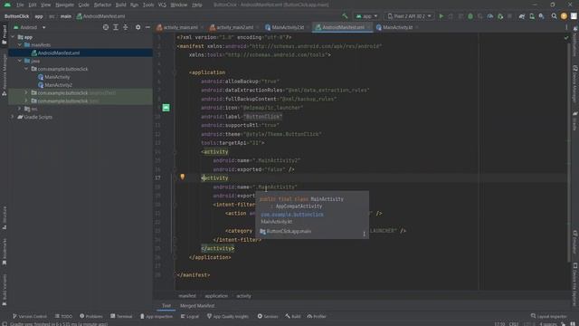 Start new activity with button intent Kotlin Android Studio Class 24 - Urdu/Hindi смотреть онлайн