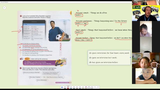 Tenses Review (Present Simple& Progressive, Past Simple & Present Perfect) смотреть онлайн