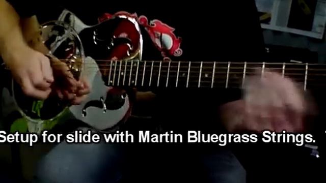 Playing Slide Guitar on a Recording King Resonator Dobro смотреть онлайн