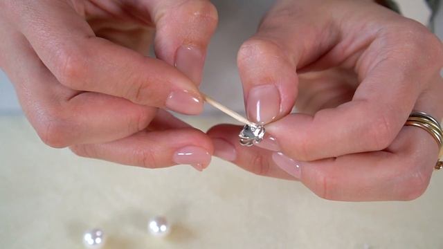 Swarovski - секретная технология ! Как использовать полупросверленный жемчуг для вклеивания ? смотреть онлайн