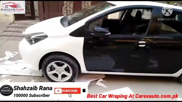 New Toyota Vitz Wraping At carexauto.com.pk Best car Accessories Store смотреть онлайн