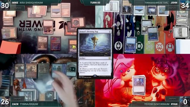 Thrasios/Bruse vs Ikra/Kraum vs Tevesh/Kraum vs Tymna/Kraum | CEDH Gameplay #184 | PWPMTG смотреть онлайн