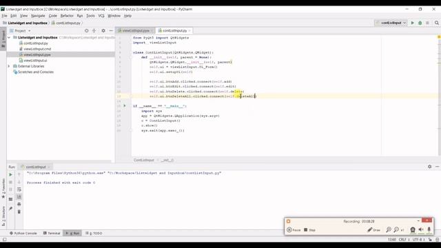 PyQt QListWidget & QInputDialog