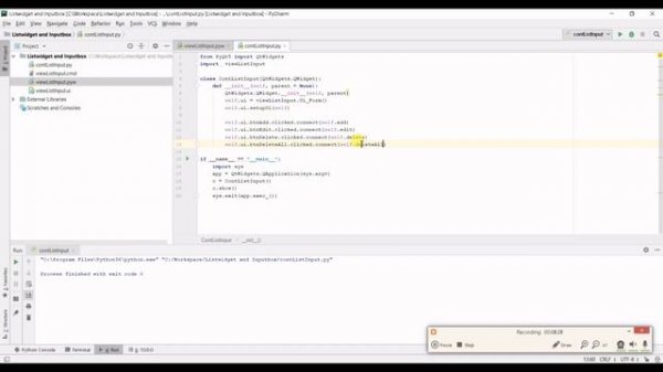 PyQt QListWidget & QInputDialog