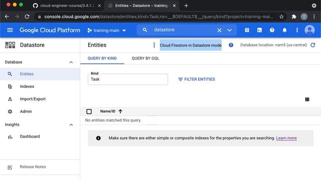 Initializing data systems with products (Cloud Datastore) (Part 1) смотреть онлайн