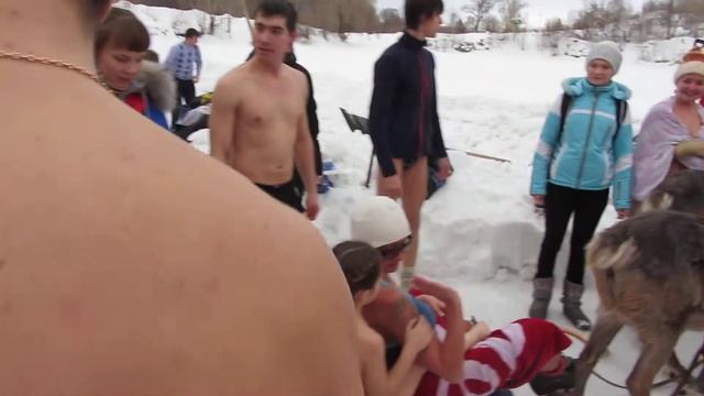 День моржа, Горская, 26.01.13. Фото с Оленями смотреть онлайн
