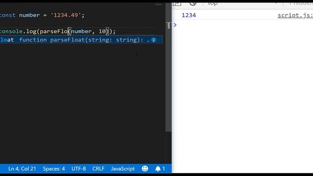 Javascript How To Convert String To Number Tutorial смотреть онлайн