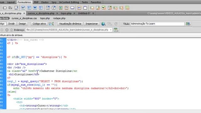 Sistema Escolar Semi-Automático em PHP & Mysql - Aula 5.1 смотреть онлайн