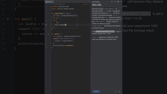 Kotlin - Set Example Experiment смотреть онлайн