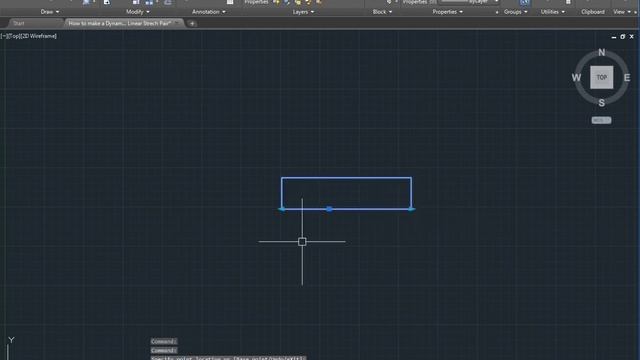 AutoCAD How to make a Dynamic Block Linear Strech Pair смотреть онлайн