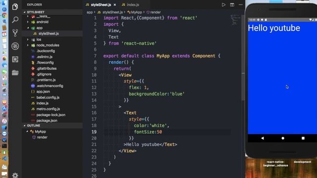 React Native Tutorial: 8 React Native Stylesheet | Styles In React Native [2019] смотреть онлайн